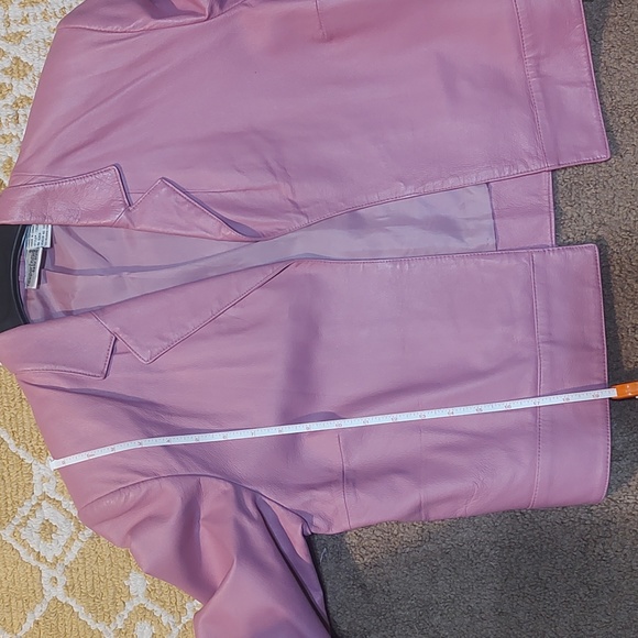NEWPORT News Pink leather cropped Blazer - Picture 8 of 8